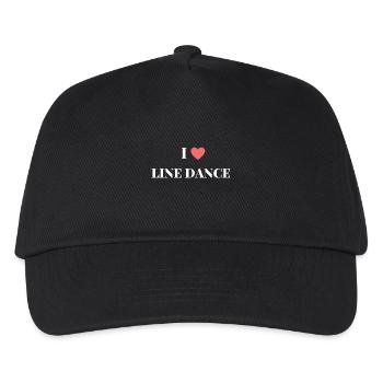 I love Line Dance - Motto-Shirt - Kinder Basecap - Schwarz - Vorne