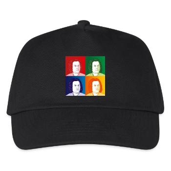 Johann Sebastian Bach in cartoon style - Kids’ Baseball Cap - black - Front
