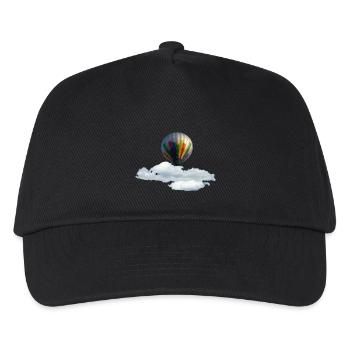 Heissluftballon - Kinder Basecap - Schwarz - Vorne