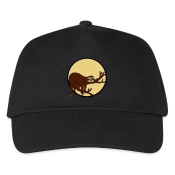 nuit lune soleil soir rond cercle paresseux entspan - Casquette de baseball Enfant - noir - Devant