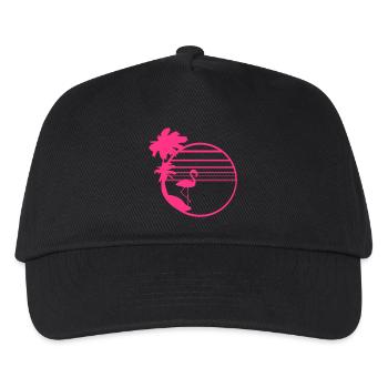summer sun beach palm island holiday vacation mee - Kids’ Baseball Cap - black - Front