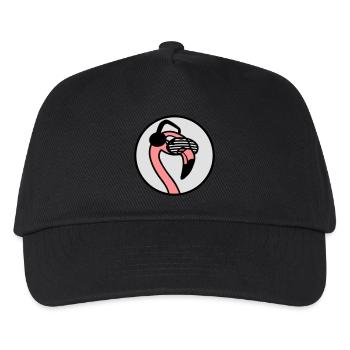 circle logo round head dj party celebrate sunglasses - Kids’ Baseball Cap - black - Front