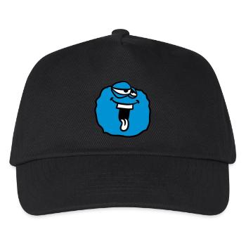 ball circle around laughing face head monster funny - Kids’ Baseball Cap - black - Front
