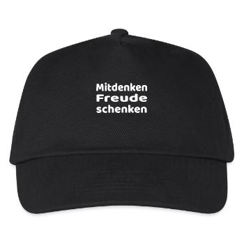 Mitdenken - Freude schenken - Kinder Basecap - Schwarz - Vorne