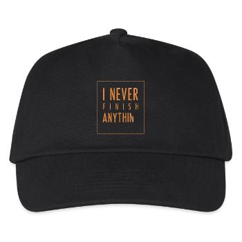 I Never Finish Anything - Kids’ Baseball Cap - black - Front