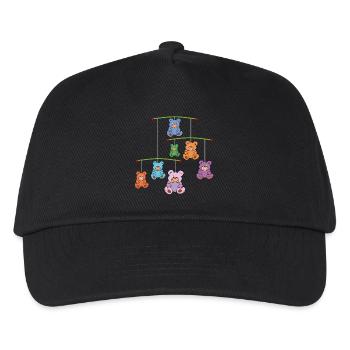 Mobilé avec des ours en peluche - Casquette de baseball Enfant - noir - Devant