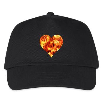 herz aus feuer - Kinder Basecap - Schwarz - Vorne