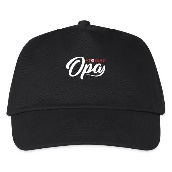 Oma Opa Großeltern Großvater Großmutter Enkel Idee - Kinder Basecap - Schwarz - Vorne