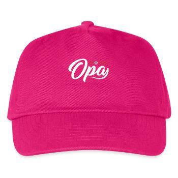 Oma Opa Großeltern Großvater Großmutter Enkel Idee - Kinder Basecap - Fuchsia - Vorne