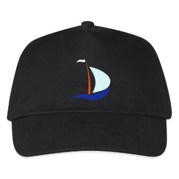 segelboot - Kinder Basecap - Schwarz - Vorne