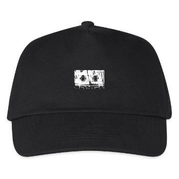 Music cassette - Kids’ Baseball Cap - black - Front