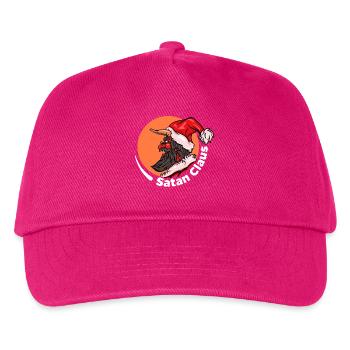 Böser Weihnachtsmann Satan Claus Santa Weihnachten - Kinder Basecap - Fuchsia - Vorne