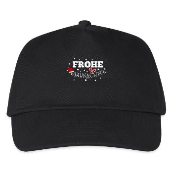Frohe Weihnachten - Kinder Basecap - Schwarz - Vorne
