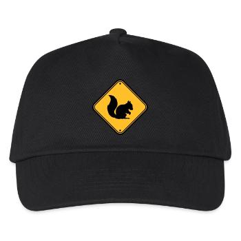 warning sign shield caution zone caution - Kids’ Baseball Cap - black - Front