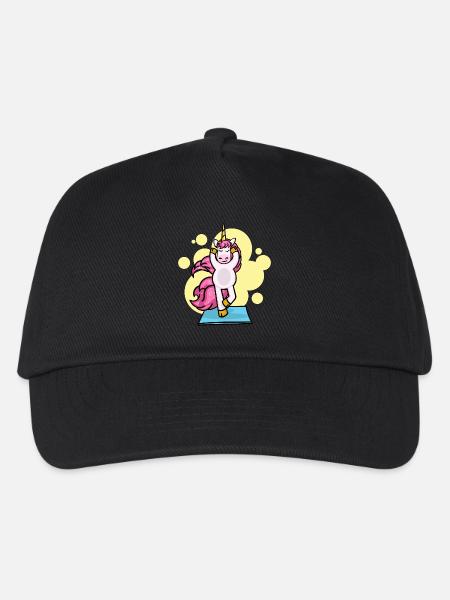Pilates Unicorn Übung Training Workout Gym - Kinder Basecap - Schwarz