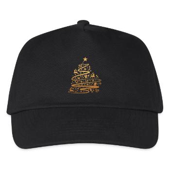 Xmas Tree Gold - Kinder Basecap - Schwarz - Vorne