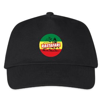 Rastafari - Lion of Judah Reggae Rasta Roots Shirt - Casquette de baseball Enfant - noir - Devant