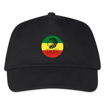 Lion of Judah - Jah Rastafari Reggae Roots Shirt - Kinder Basecap - Schwarz - Vorne