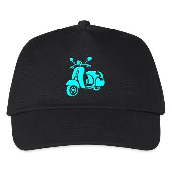 Scooter rétro - Casquette de baseball Enfant - noir - Devant