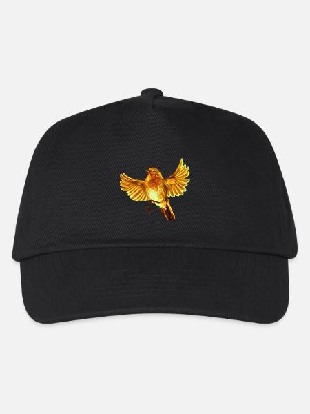 gelber Vogel - Kinder Basecap - Schwarz
