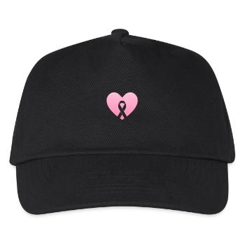 Rosa Herz mit Gewissensbogen - Kinder Basecap - Schwarz - Vorne