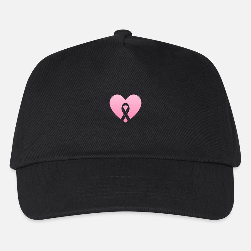 Rosa Herz mit Gewissensbogen - Kinder Basecap - Schwarz
