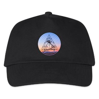 Tetrahedron circles - Kids’ Baseball Cap - black - Front