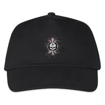 Gothic Death Skull Paint Splatter Art - Kids’ Baseball Cap - black - Front