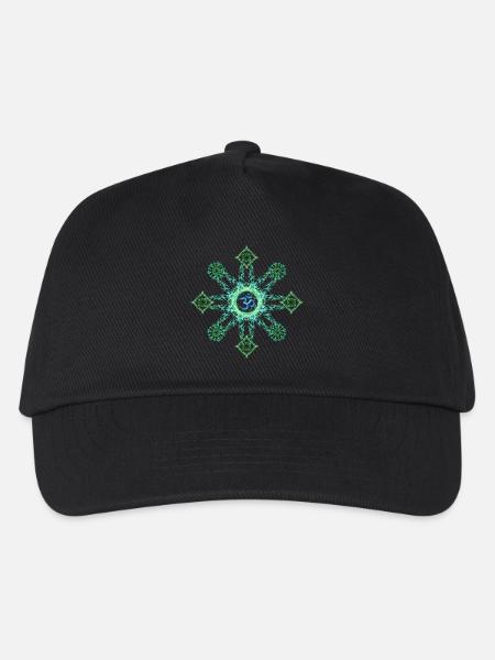 Blue/Green Om - Kinder Basecap - Schwarz