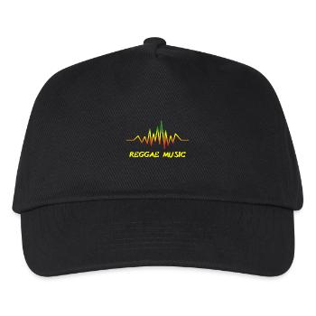 Reggae Sound Wave Design - Kids’ Baseball Cap - black - Front