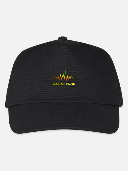 Reggae Klangwelle Design - Kinder Basecap - Schwarz