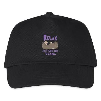 Relax Lama - Kids’ Baseball Cap - black - Front
