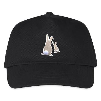 Osterhasen von Hinten - Kinder Basecap - Schwarz - Vorne