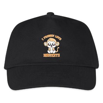 singe - Casquette de baseball Enfant - noir - Devant