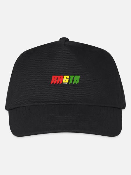 Rasta Farbblock Logo - Kinder Basecap - Schwarz