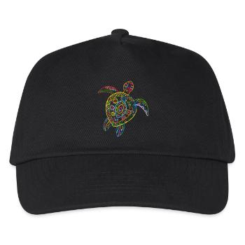 Turtle Vintage Hawaiian Tribal Sea Turtle - Kids’ Baseball Cap - black - Front
