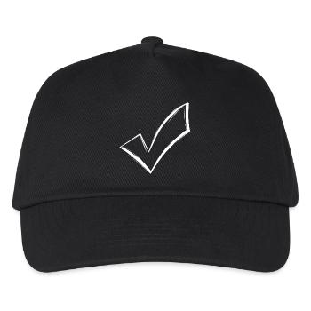 Tick Chop OK Seen White Vector - Kids’ Baseball Cap - black - Front