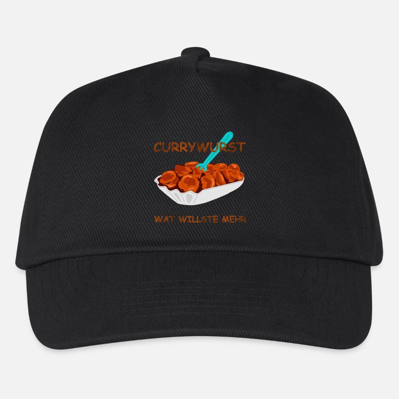 speise currywurst spruch - Kinder Basecap - Schwarz