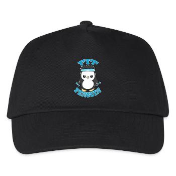Pinguin Fitness - Kinder Basecap - Schwarz - Vorne