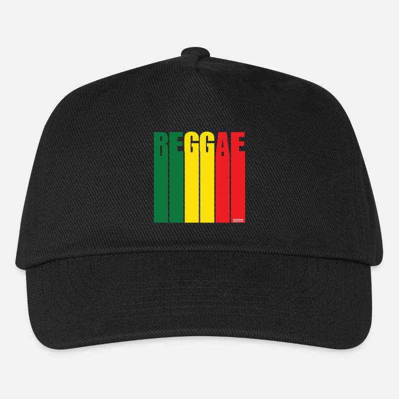 Reggae Farbblock Banner - Kinder Basecap - Schwarz