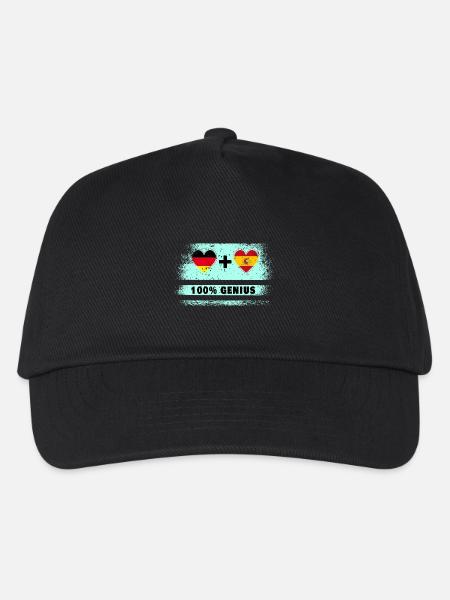 Deutschland und Spanien 100% genial / Geschenk - Kinder Basecap - Schwarz
