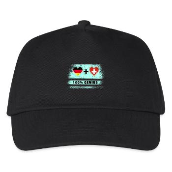 Germany and Switzerland 100% brilliant / Gift - Kids’ Baseball Cap - black - Front