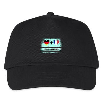 Germany and France 100% brilliant / Gift - Kids’ Baseball Cap - black - Front