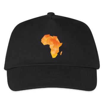 Karte Afrika - Kinder Basecap - Schwarz - Vorne
