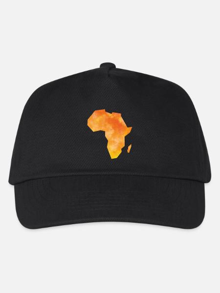 Karte Afrika - Kinder Basecap - Schwarz