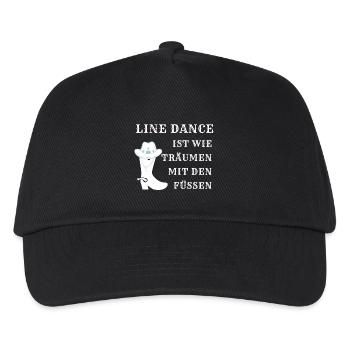 Line Dance ist wie Träumen mit den Füßen - Kinder Basecap - Schwarz - Vorne