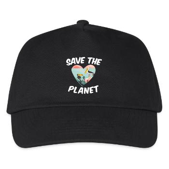 Save The Planet - Kinder Basecap - Schwarz - Vorne
