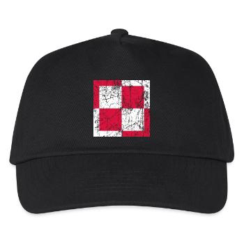 Fliegerabzeichen Polen Luftwaffe Roundel Polen - Kinder Basecap - Schwarz - Vorne