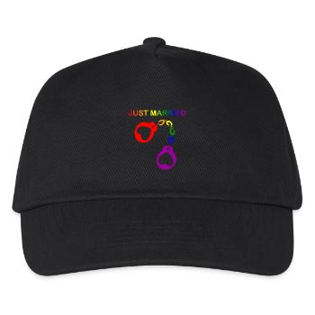 Just married gay marriage - Kids’ Baseball Cap - black - Front