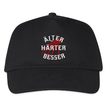 Älter, Härter, Besser - Kinder Basecap - Schwarz - Vorne
